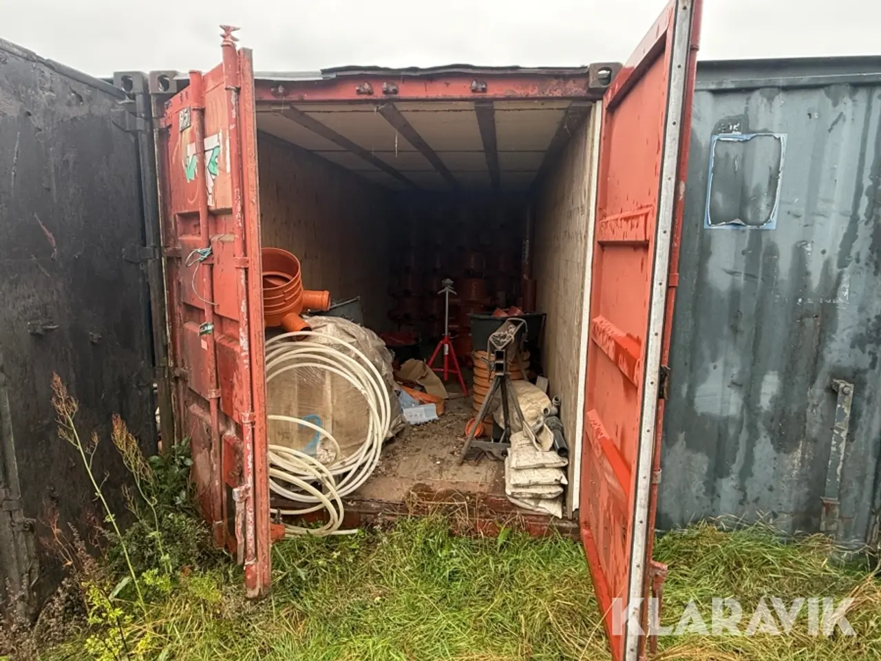 Billede 7 - 20 fods container - med kloak materialer