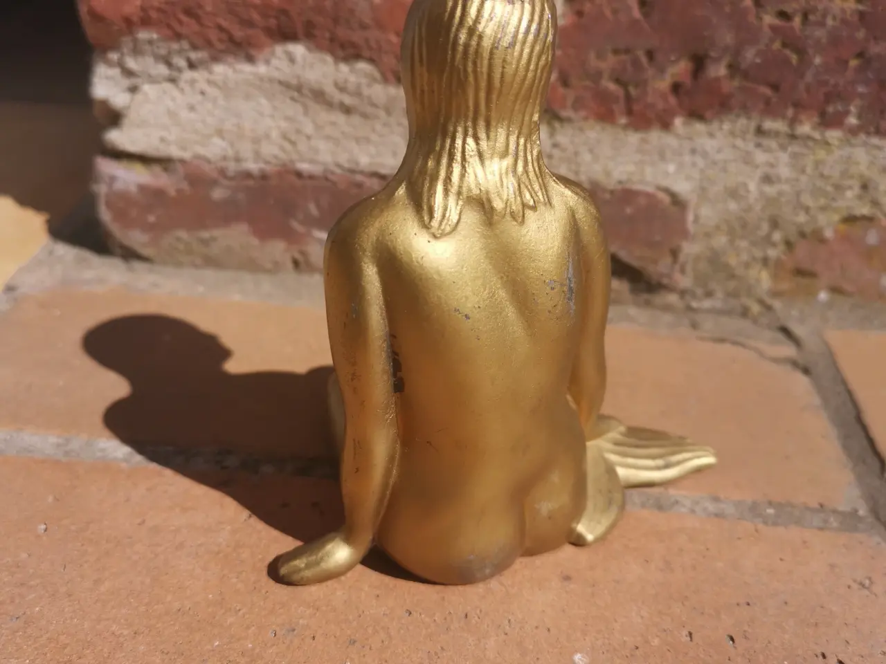 Billede 3 - En Guldfarvet Lille Havfrue Figur Copenhagen