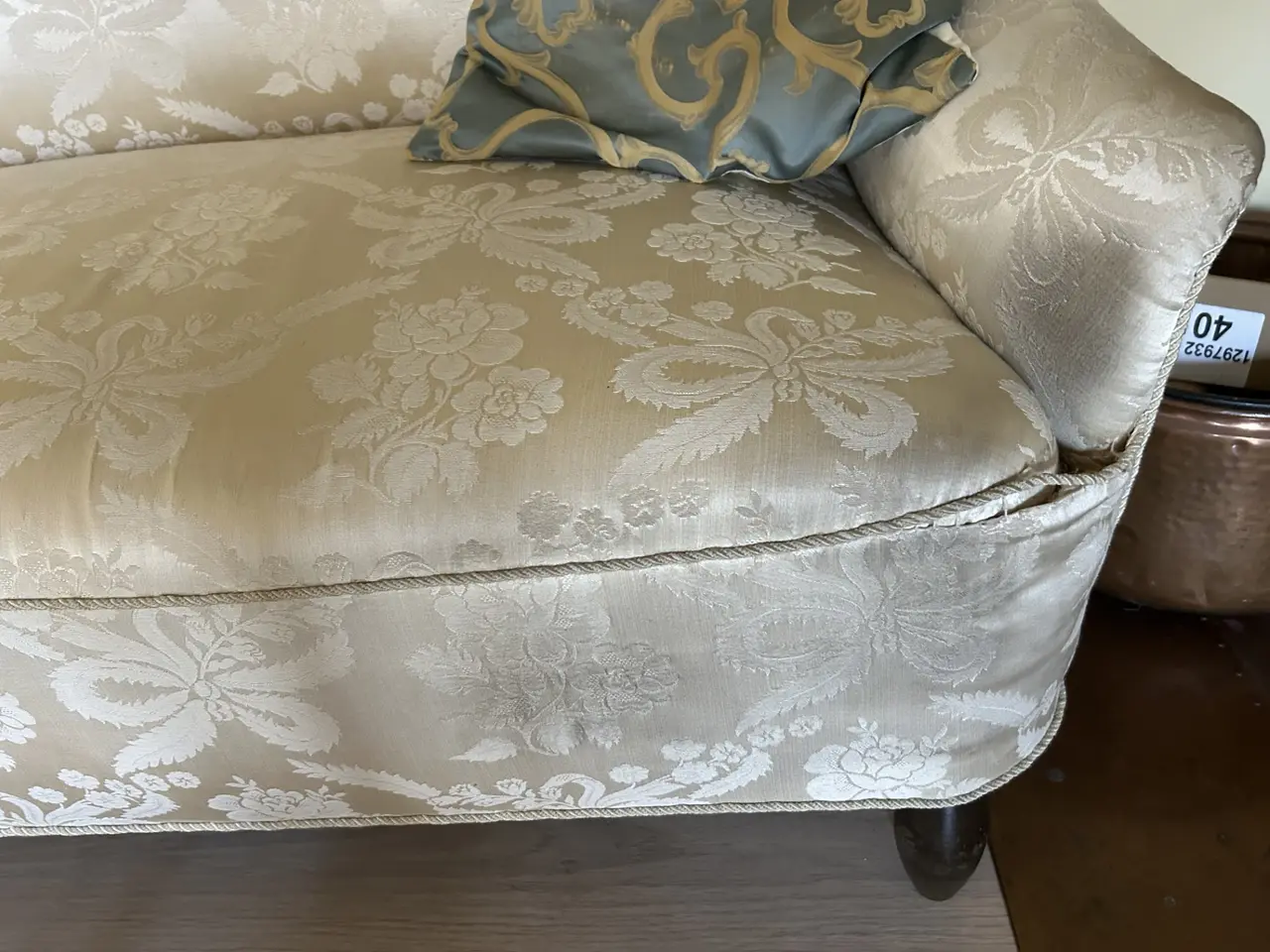 Billede 3 - daybed - antik chaiselon i satin damask