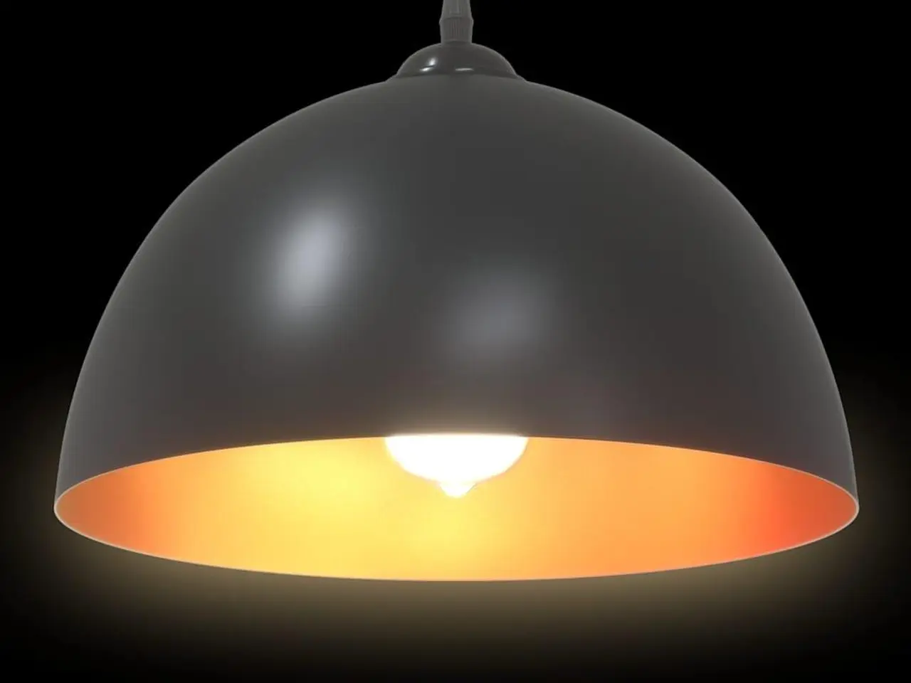 Billede 7 - Pendellamper 2 stk højdejusterbar E27 Ø 30 cm metal sort