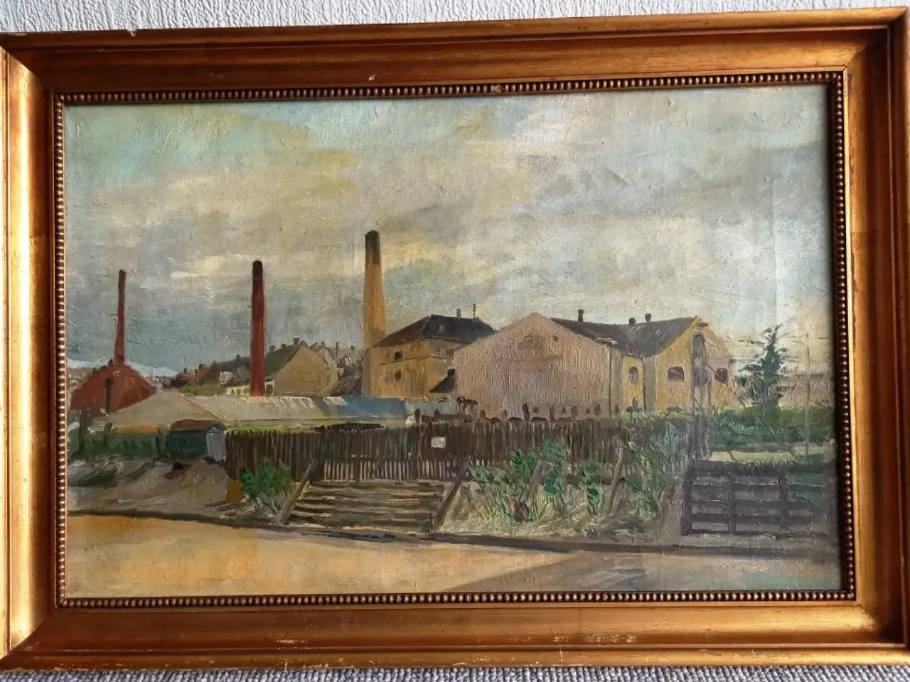 Billede 1 - Maleri Nørrebro ca 1930. København.