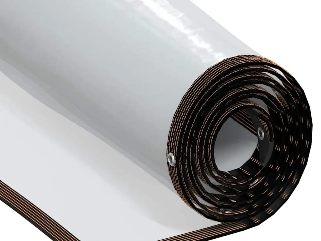 Billede 1 - Klar presenning med øjer 3 × 3 m - polyethylen, transparent/sort