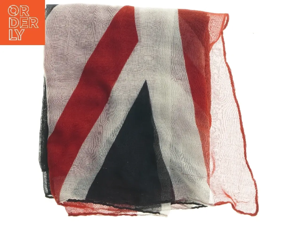 Billede 1 - Tørklæde med flagmotiv (str. 118x132 cm)