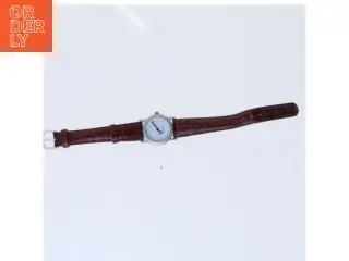 Armbåndsur med læderrem (str. 25 mm)