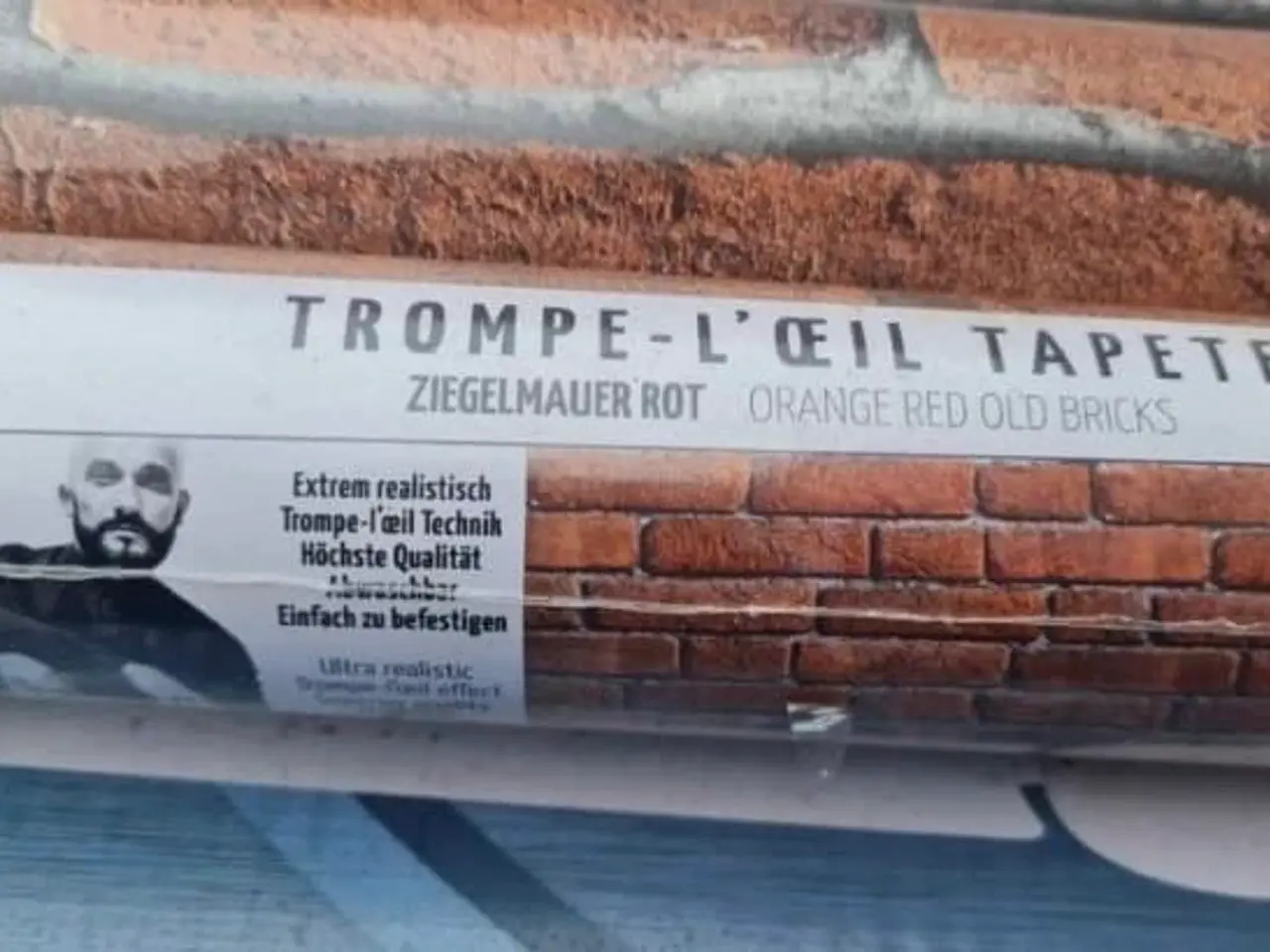 Billede 1 - 3 stk mursten tapet ruller
