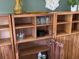 3 flotte skabe i massivt træ – retro / mid-century
