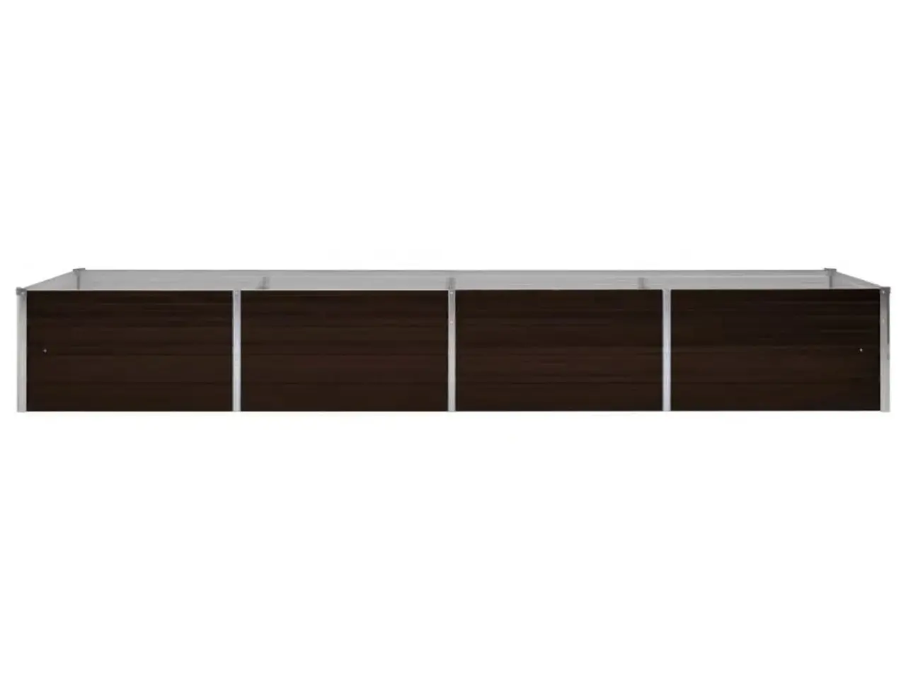 Billede 2 - Hævet plantekasse 320x80x45 cm galvaniseret stål brun