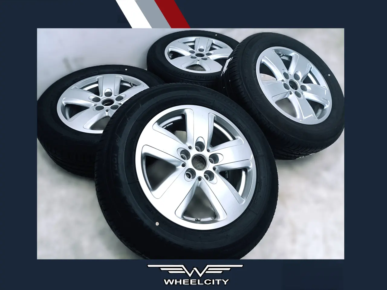 Billede 1 - 5x112 16" ET41 nav 66,6ø MINI sommersæt inkl. TPMS