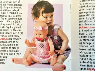 Sød hæklet kjole til Baby Born dukken