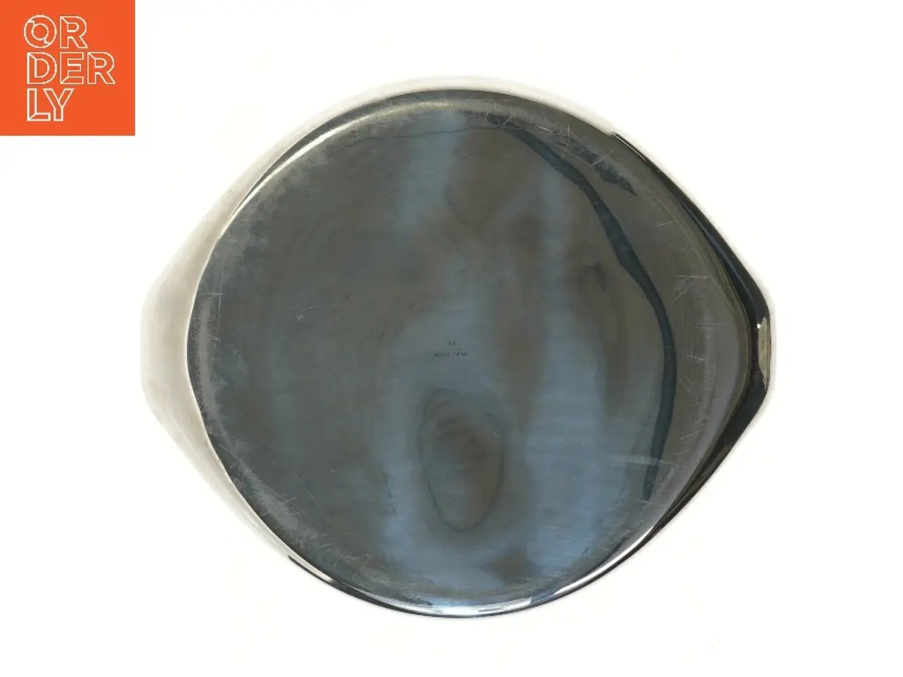 Billede 2 - Rund serveringsbakke i stål fra Georg Jensen (str. Ø 33 cm)