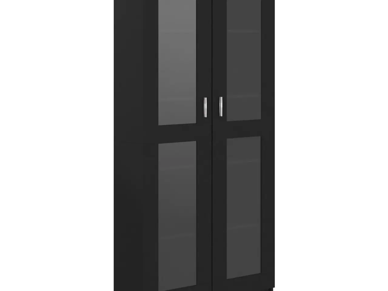 Billede 2 - Vitrineskab 82,5x30,5x185 cm konstrueret træ sort