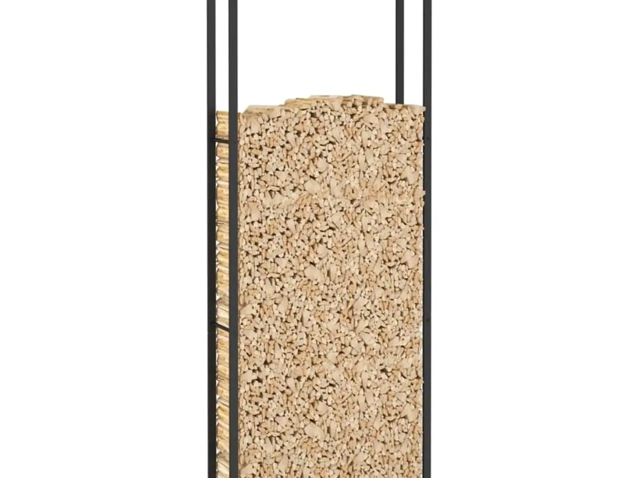 Billede 5 - Brændehylde i stål - mat sort 80 × 28 × 222 cm