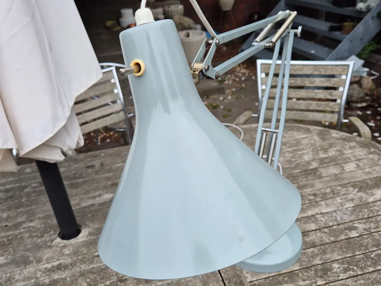 Billede 2 - Grå Luxo arkitektlampe med bordfod