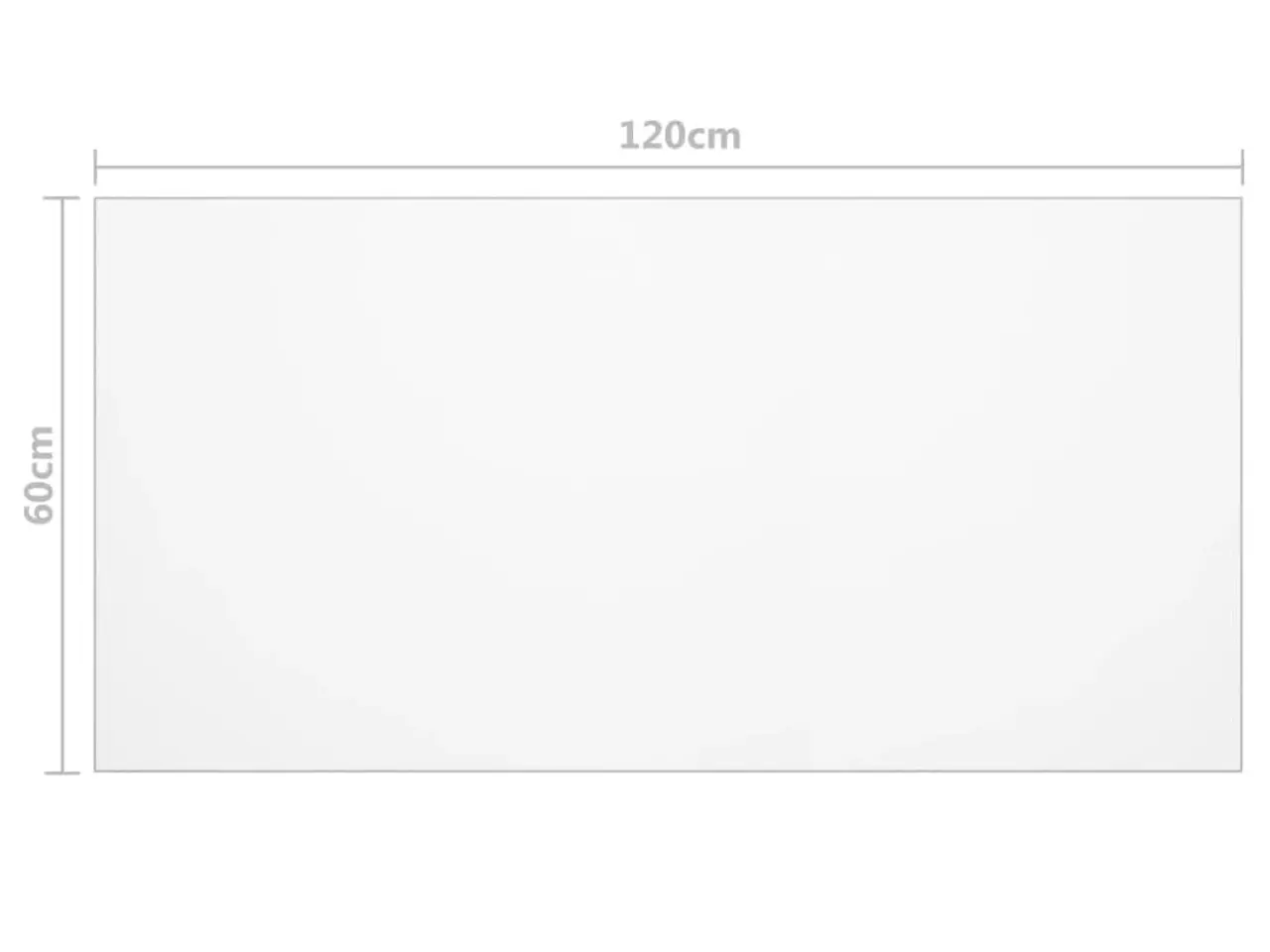 Billede 6 - Bordbeskytter 120x60 cm 1,6 mm PVC transparent