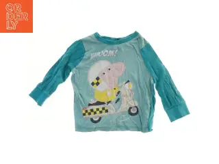 Langærmet bluse med tryk af Peppa Gris på scooter fra Gurli Gris (str. 86)