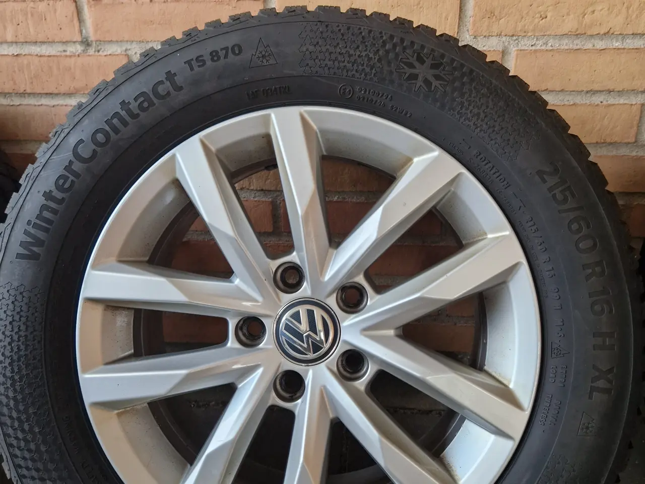 Billede 2 - Vinterdæk ContiWinterContact 215/60 R16 m. alufælg