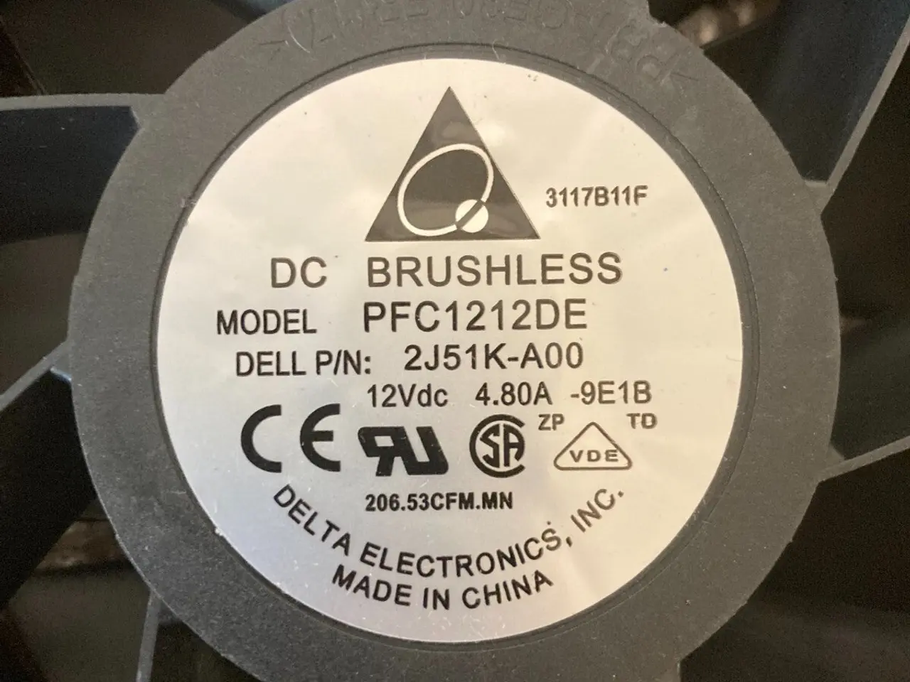 Billede 3 - Delta Electronics DC Brushless ventilator 12V High