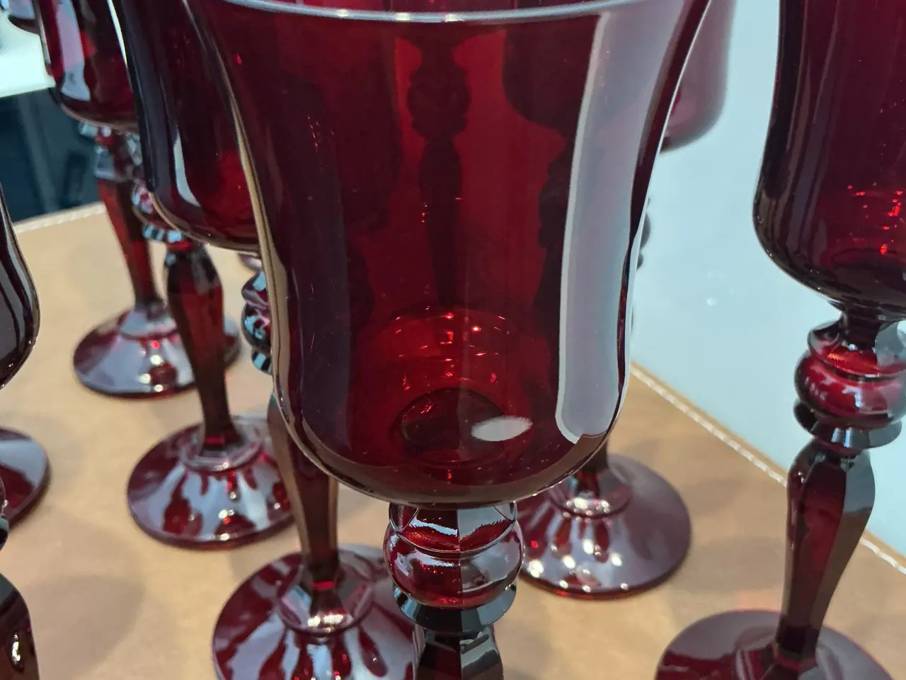 Billede 8 - Rubinrøde krystal glas 