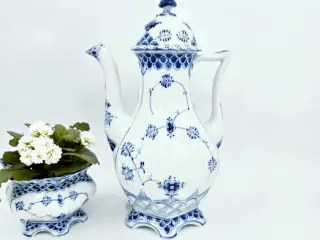 Musselmalet Helblonde Kaffekande Porcelæn