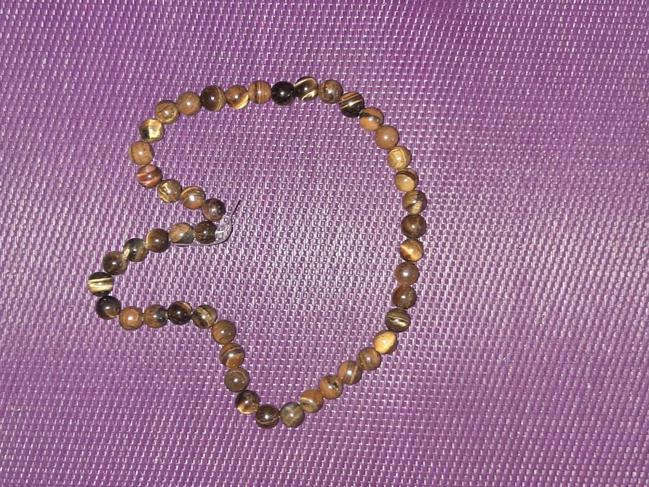 Billede 4 - Tiger Eye perler på snor- afrikanske.8 mm-47 styk.