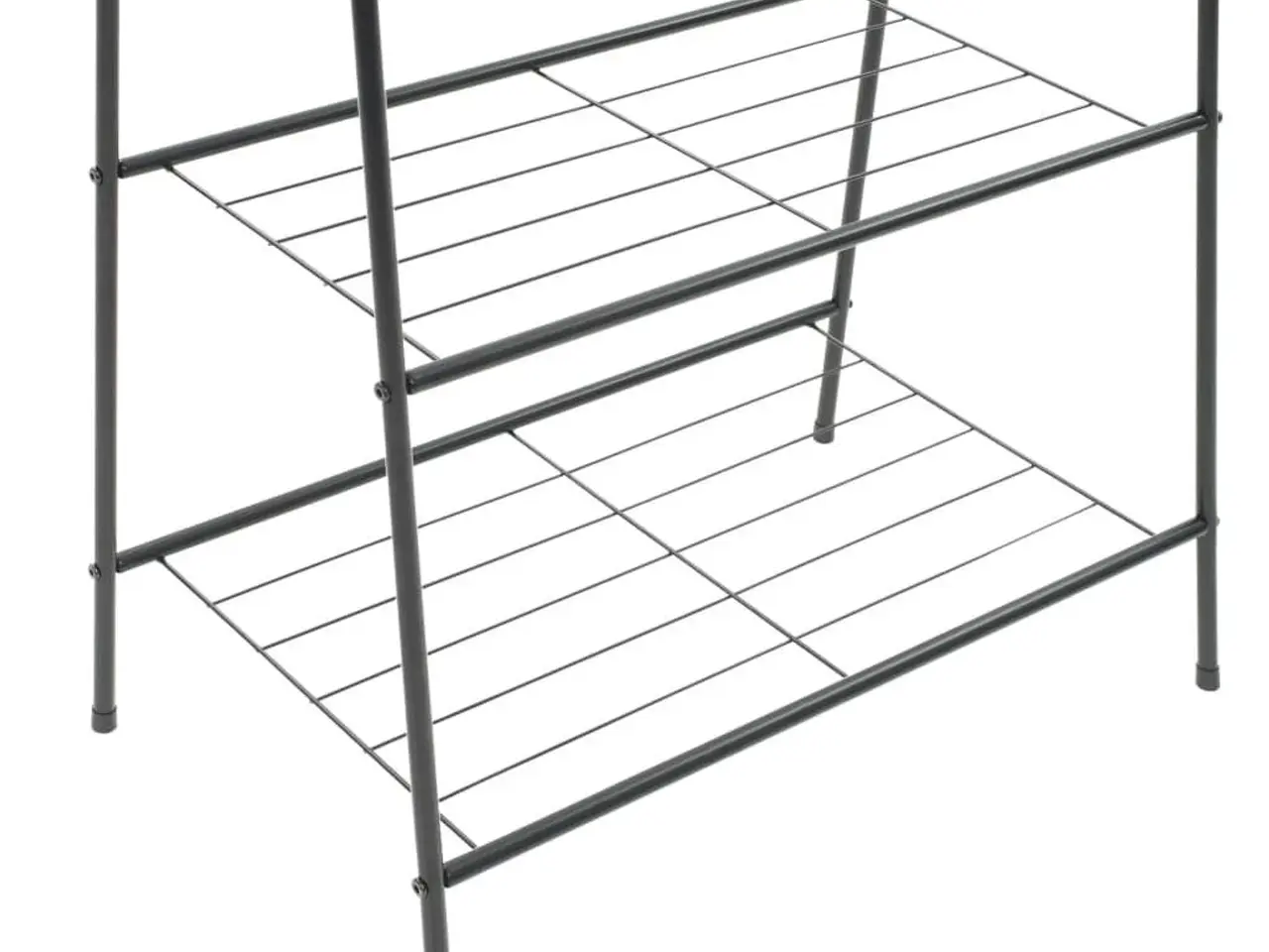 Billede 4 - Tøjstativ med 2 hylder - 59 × 35 × 150 cm, sort