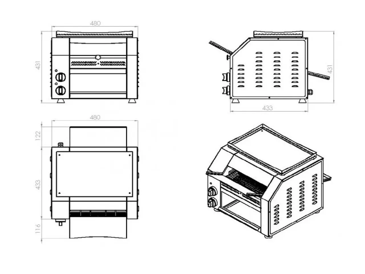 Billede 2 - Båndrister Conveyor – 2.5 kW – 400 skiver/t