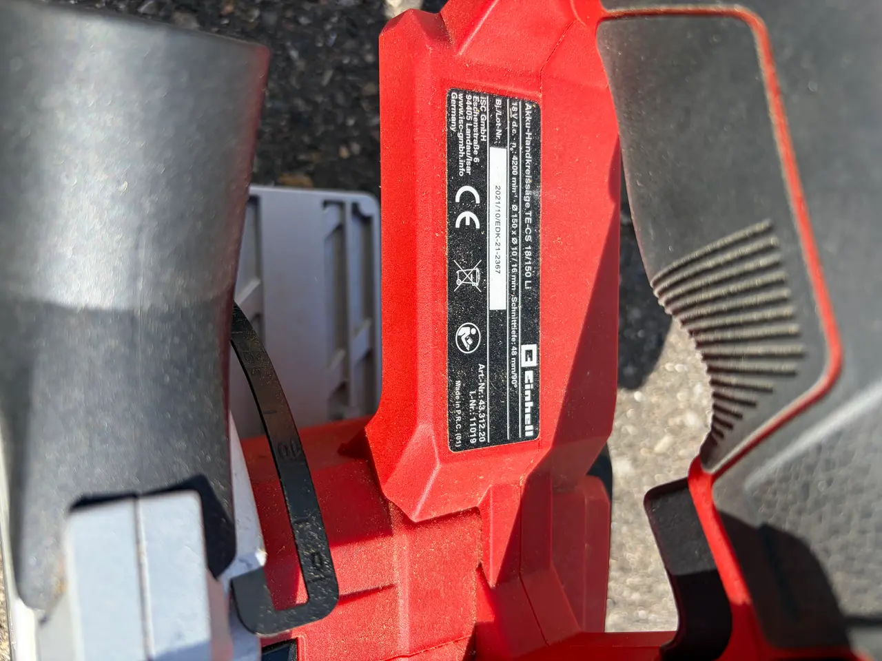 Billede 3 - Einhell TE-CS 18/150 Li rundsav 18 V, maks 48 mm