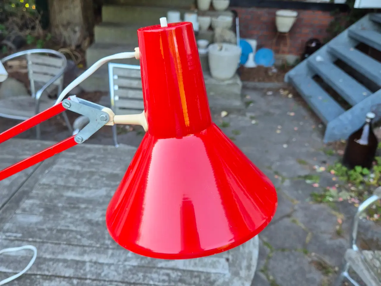 Billede 2 - Klassisk rød arkitektlampe i dansk design 