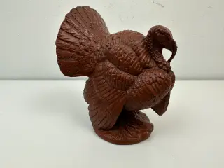 Flot kalkun træfigur / træskulptur