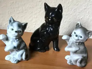 3 kattefigurer..