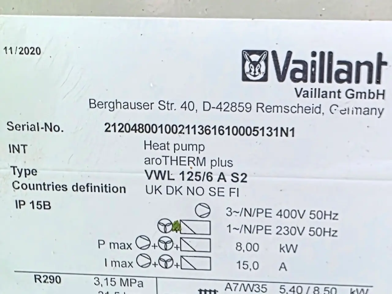 Billede 2 - Vaillant varmepumpepumpe 12kw