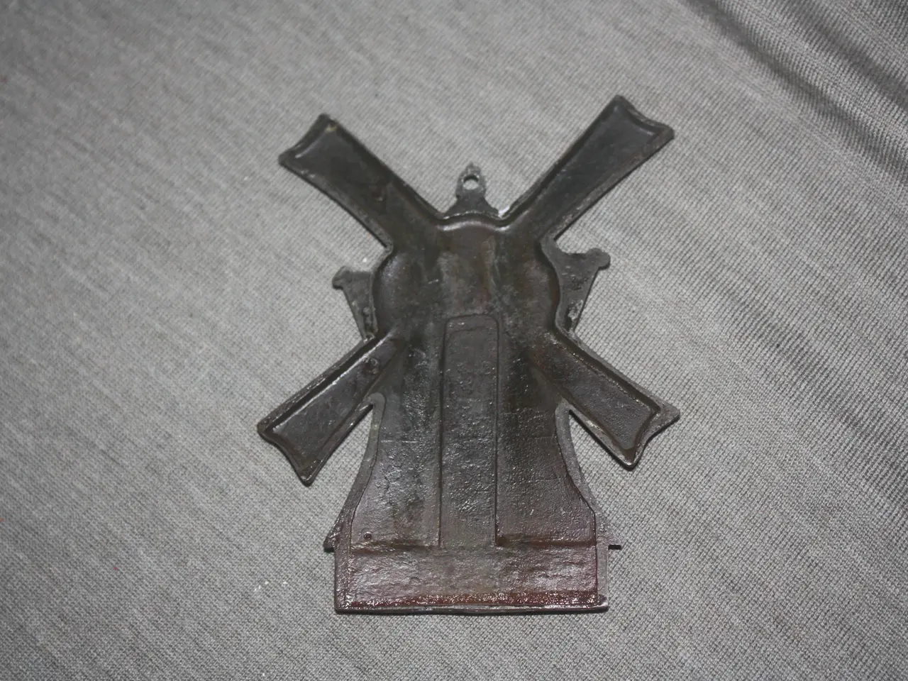 Billede 2 - Væg termometer i form af vindmølle i metal 14 cm