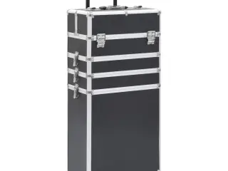 Makeupkuffert aluminium sort