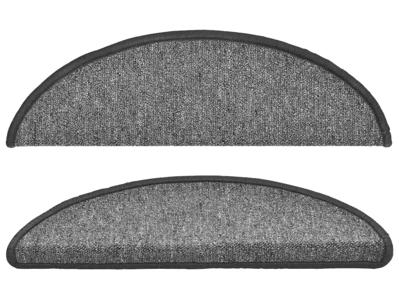 Billede 4 - Trappemåtter 15 stk. 56x17x3 cm mørkegrå halvrunde