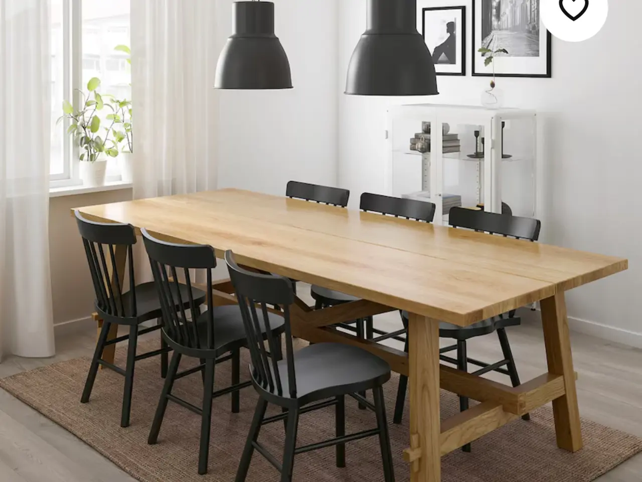 Billede 5 - Spisebord i massiv egtræ