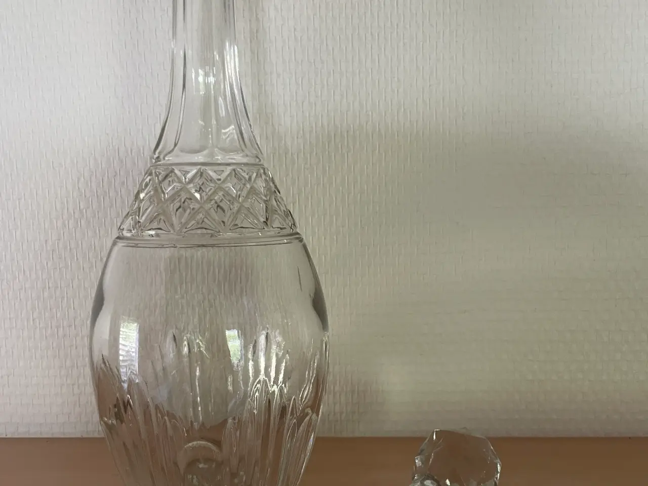 Billede 2 - Antik krystal karaffel med glasprop
