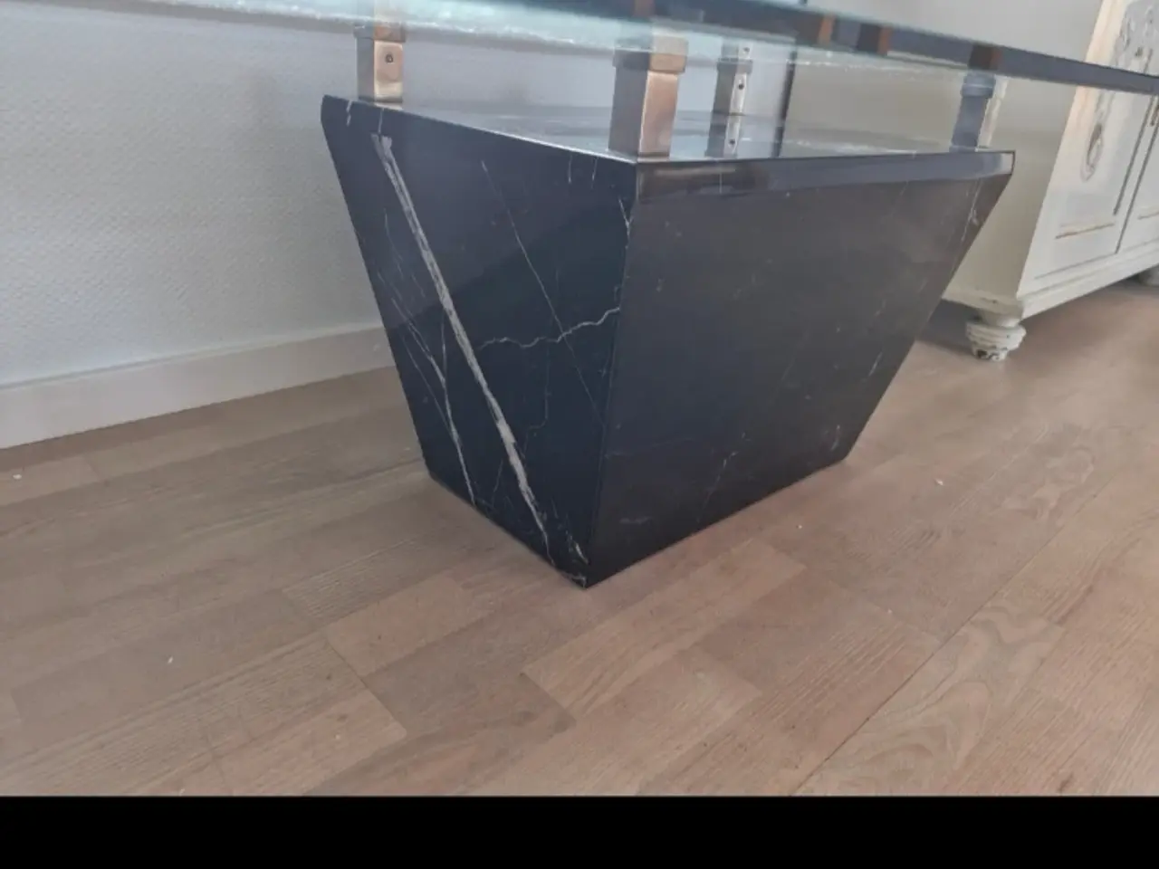Billede 2 - Sofabord nero marquina marmor og glas