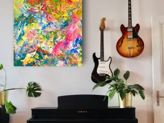 Maleri abstrakt acryl
