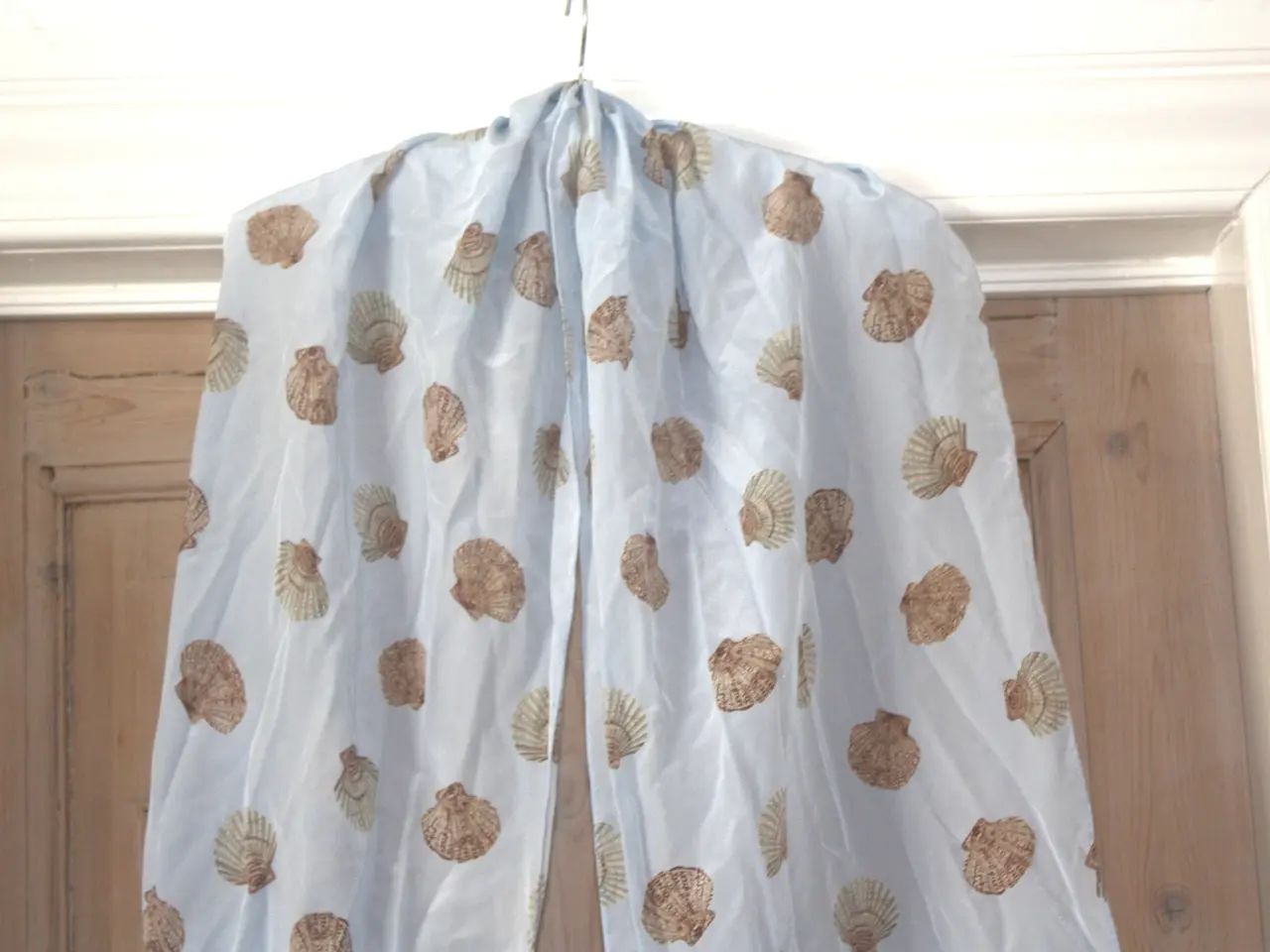 Billede 10 - Himmelblå vintage silke tørklæde 165 cm x 37 cm