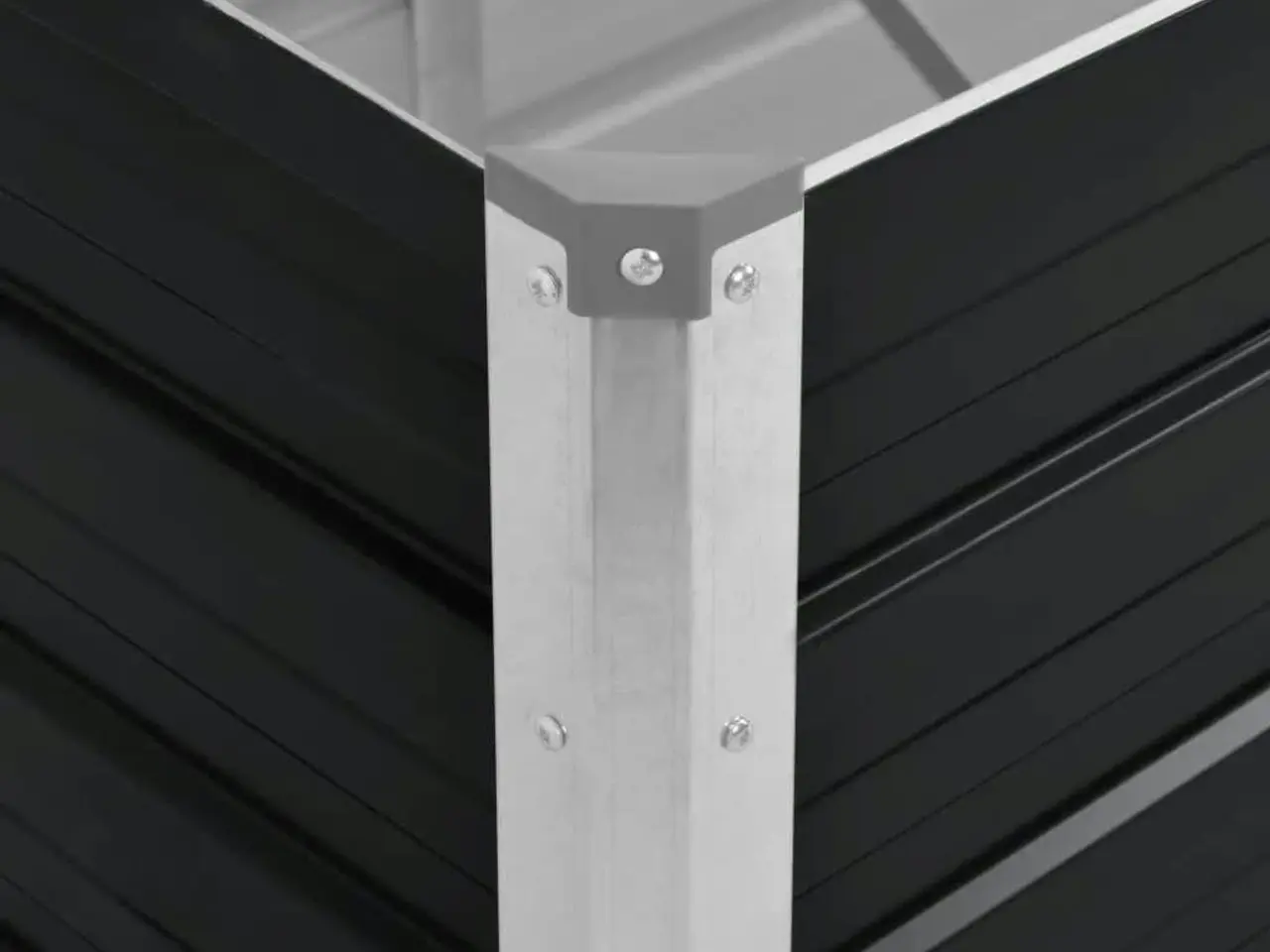 Billede 5 - Hævet plantekasse 160x40x45 cm galvaniseret stål antracitgrå