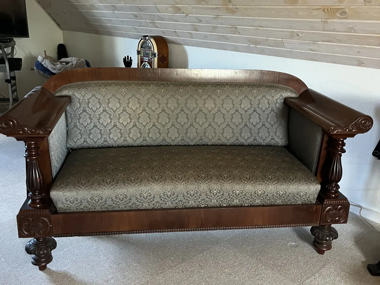 Billede 11 - Super flot antik mahogni sofa.