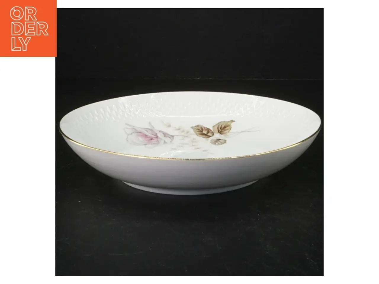 Billede 1 - Blomsterdekoreret porcelænsskål fra Edelstein (str. 22 cm)