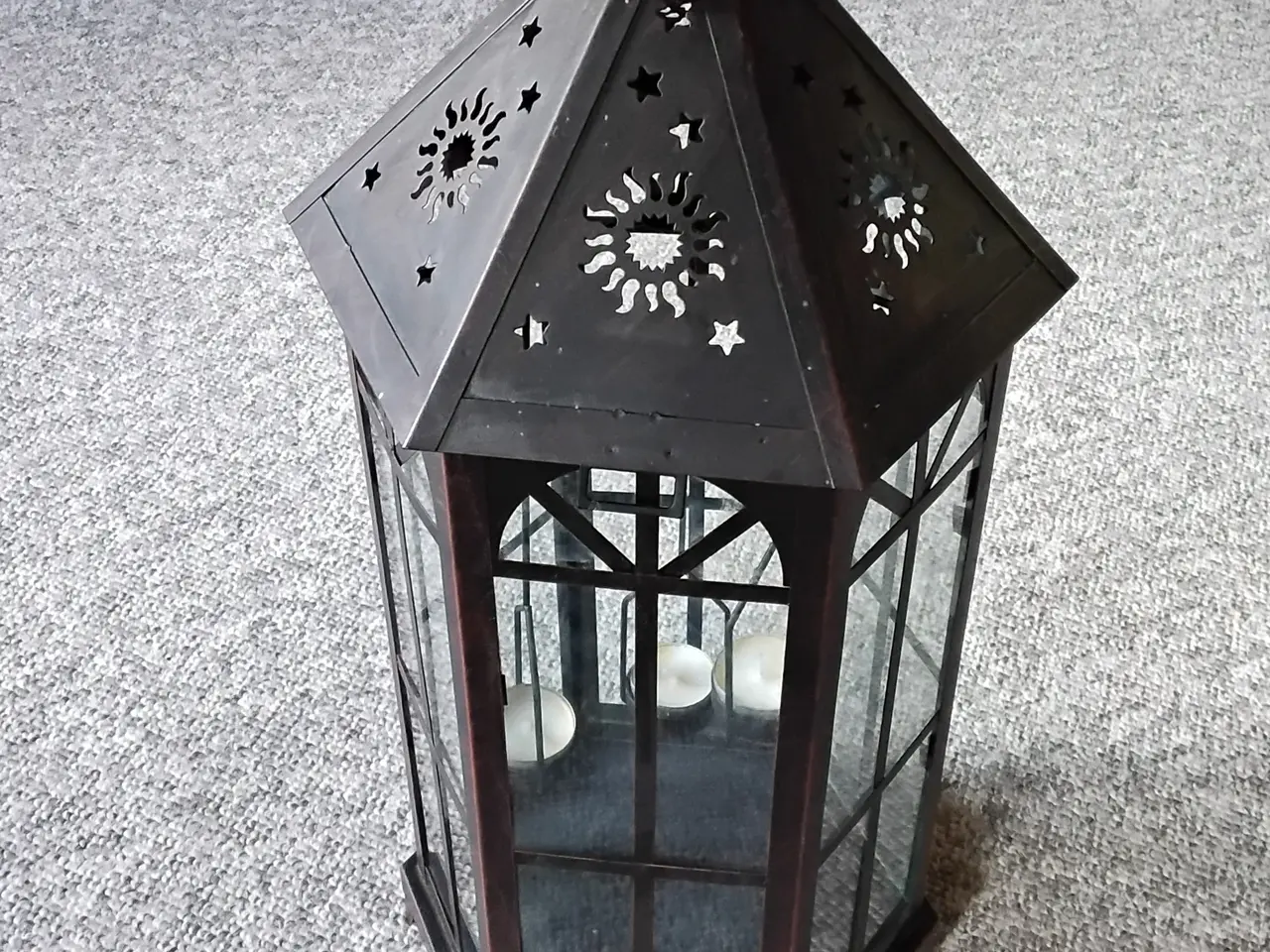 Billede 1 - Stor unik vintage lanterne ca 52 cm som ny u/ rust
