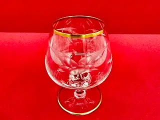 Mågeglas Cognacglas Med Guldkant