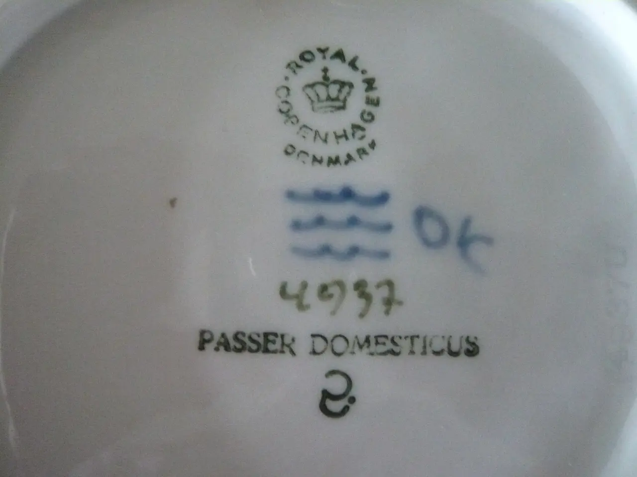 Billede 2 - Royal Copenhagen. Platte med gråspurve No. 4937