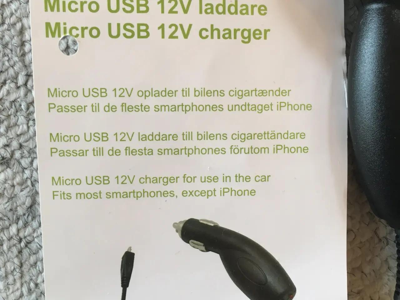 Billede 2 - Micro usb bil lader