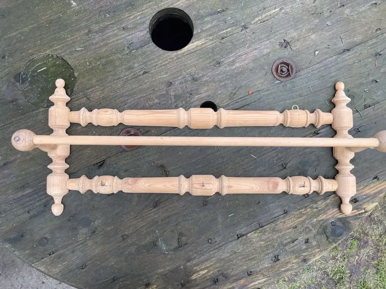 Billede 1 - Gammel viskestykke knage