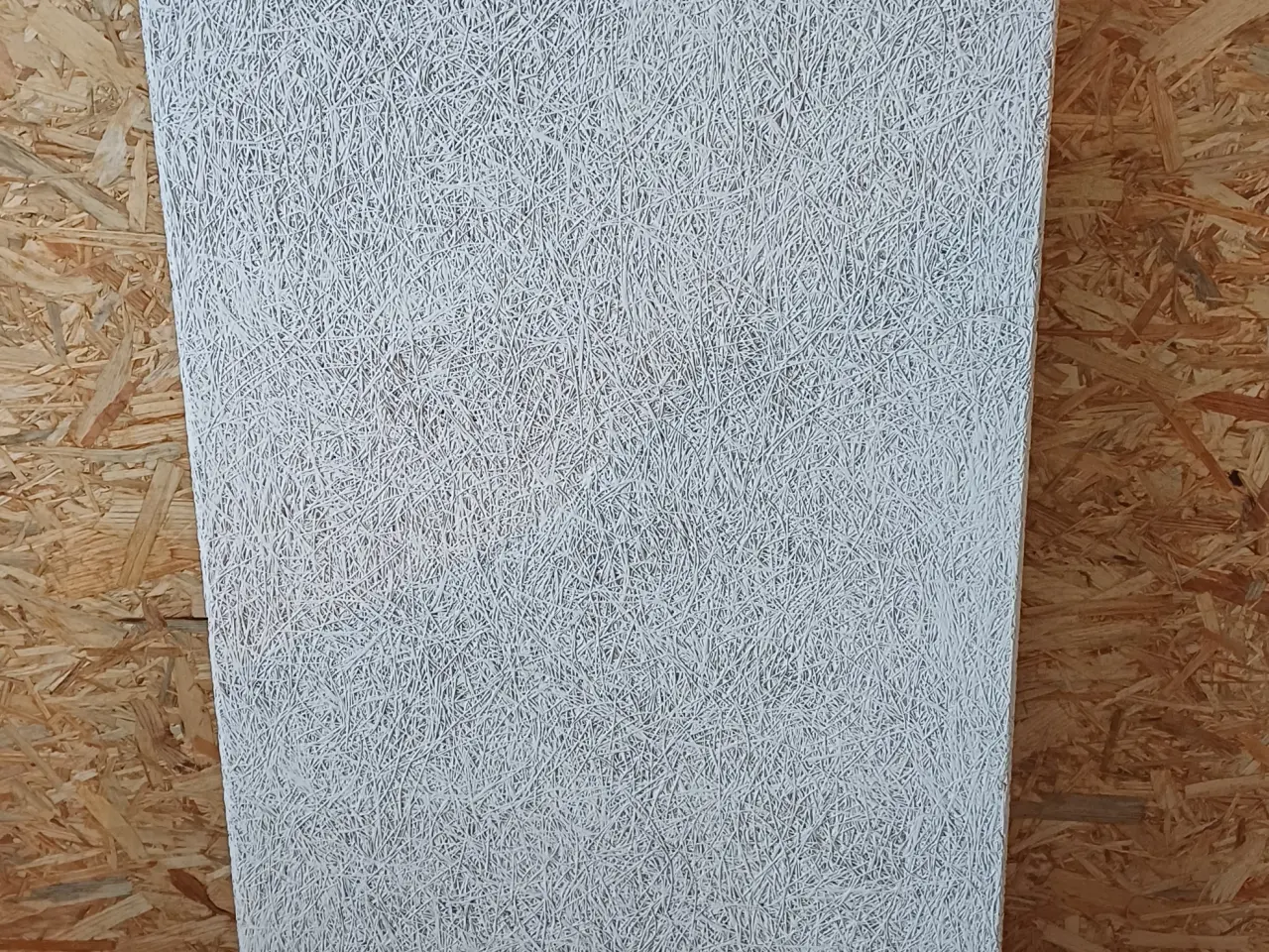 Billede 1 - 1 stk.Fibrolith træbeton K5 hvid 600 x 1200 mm