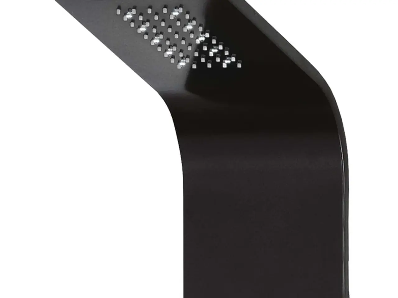 Billede 5 - Brusepanel i aluminium med LED - 20 × 44 × 130 cm, sort