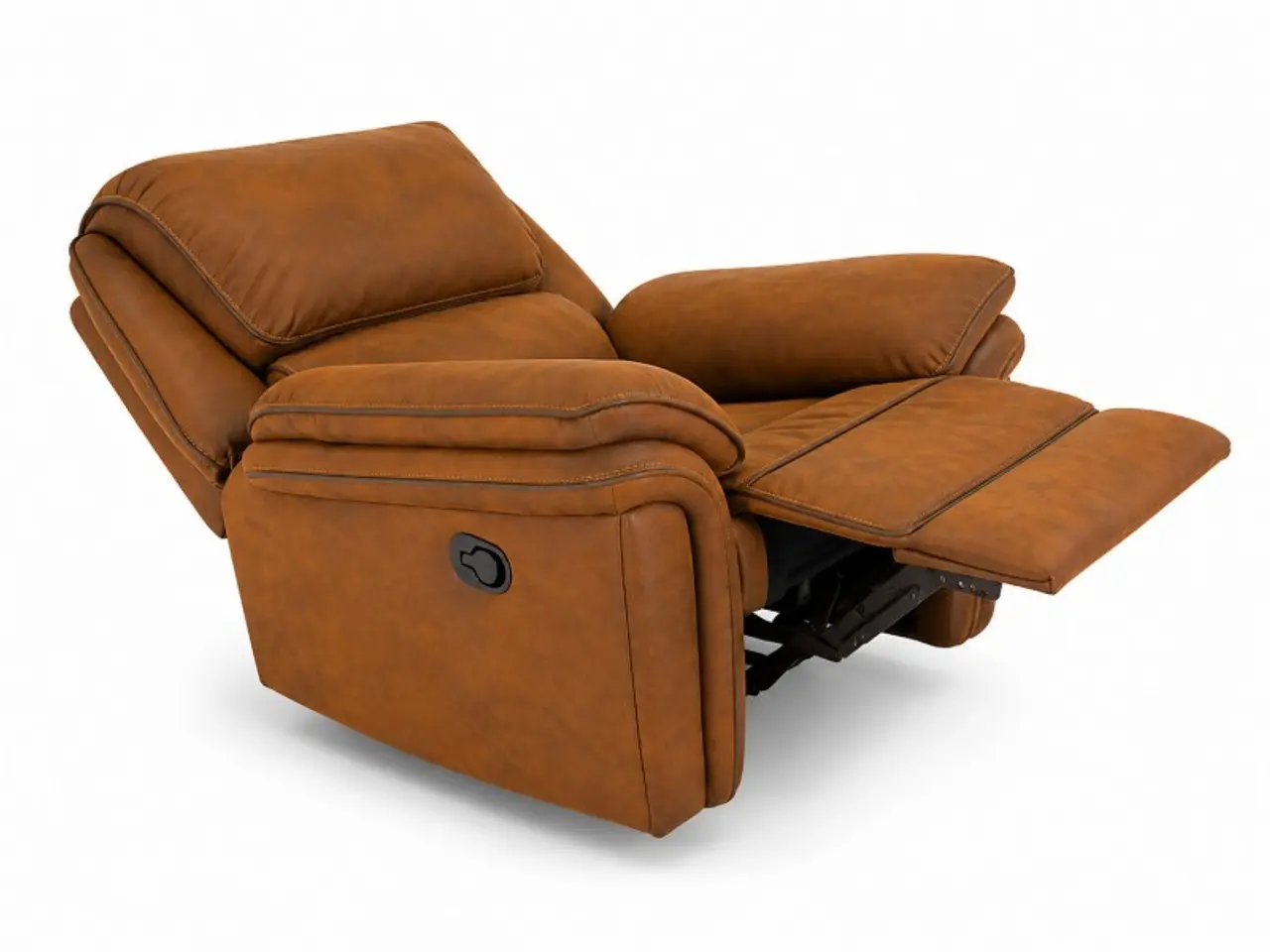 Billede 4 - Christopher Recliner Lænestol - Cognac Ruskindsblød mikrofiber
